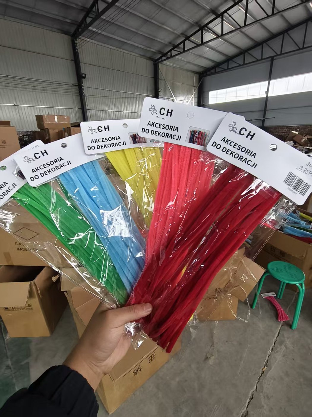 Private label chenille stem retail packaging