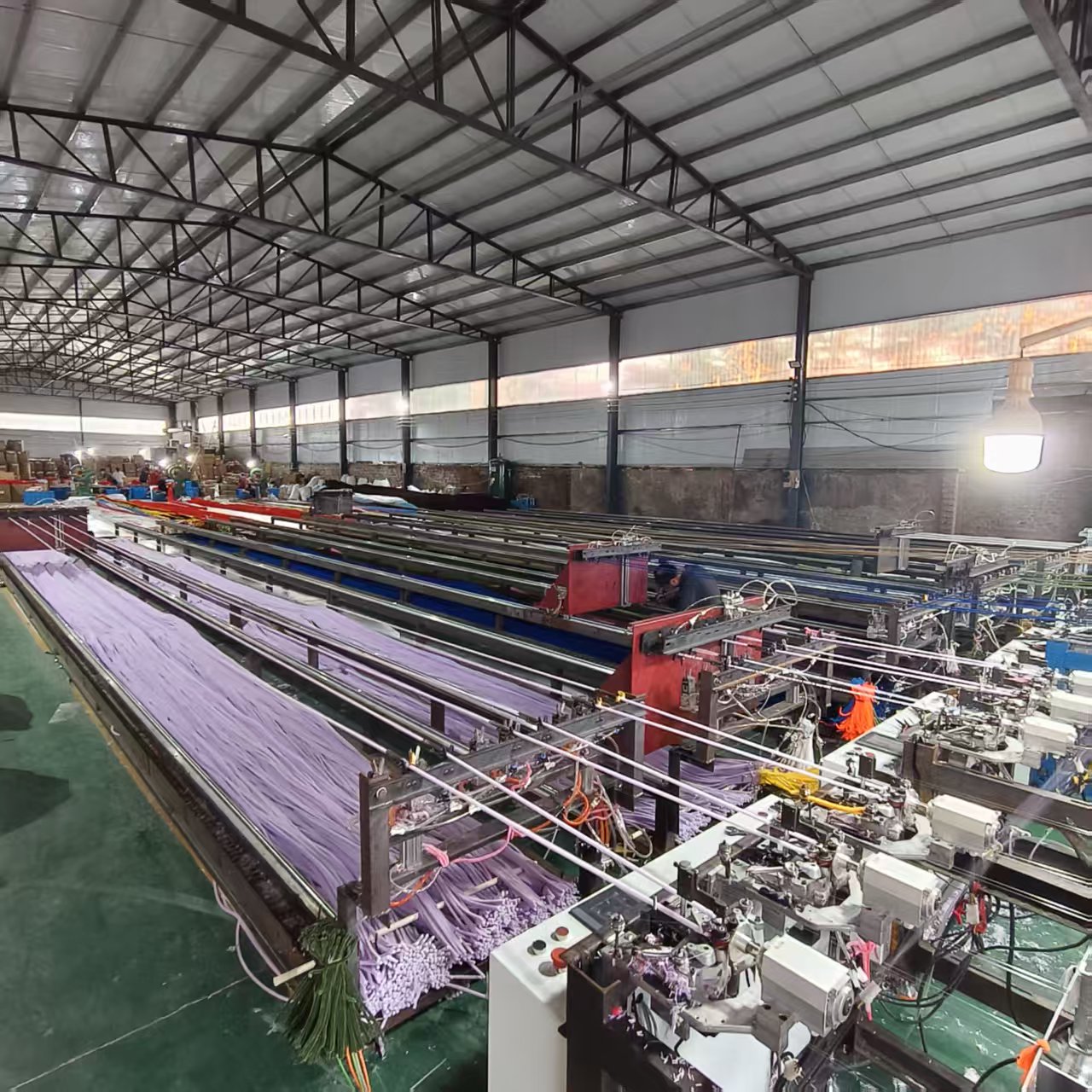 Chenille stem production hall at the self-owned factory in Anping County, Hebei