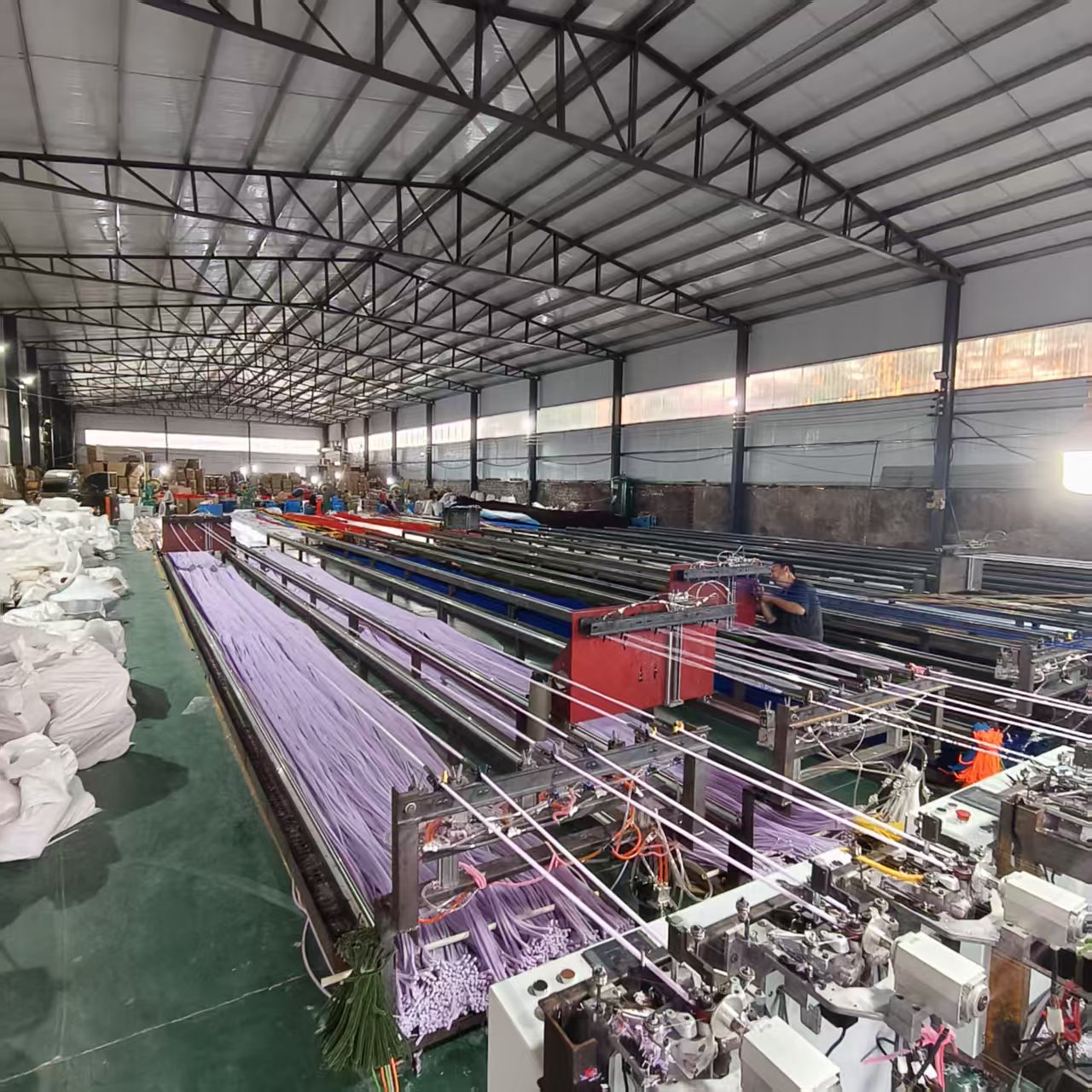 Chenille stem production equipment in the factory